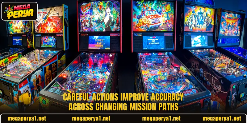 Careful actions improve accuracy across changing mission paths Careful actions improve accuracy across changing mission paths