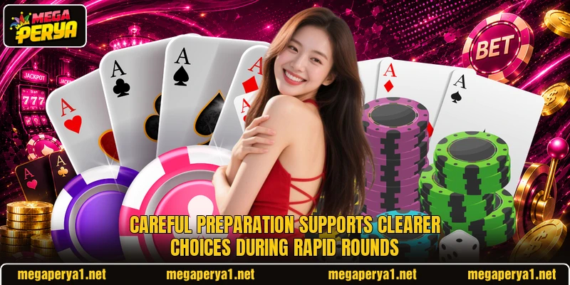 Careful preparation supports clearer choices during rapid rounds Careful preparation supports clearer choices during rapid rounds
