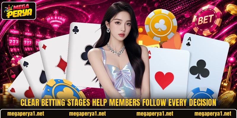 Clear betting stages help members follow every decision Clear betting stages help members follow every decision