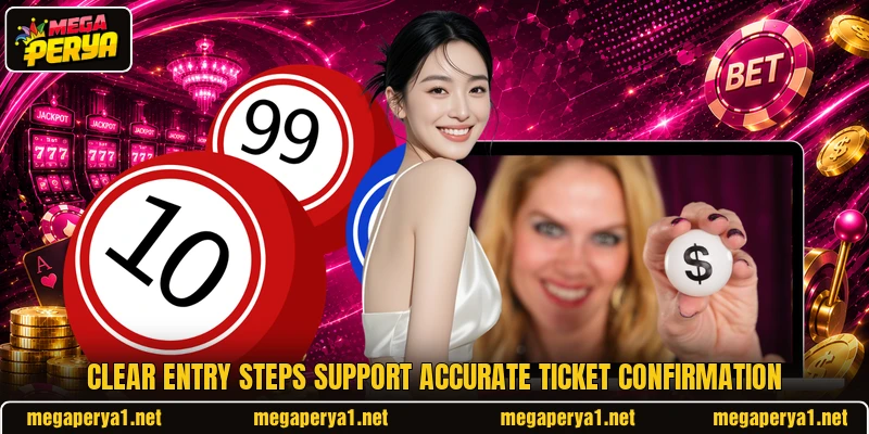 Clear entry steps support accurate ticket confirmation