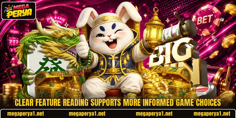 Clear feature reading supports more informed game choices