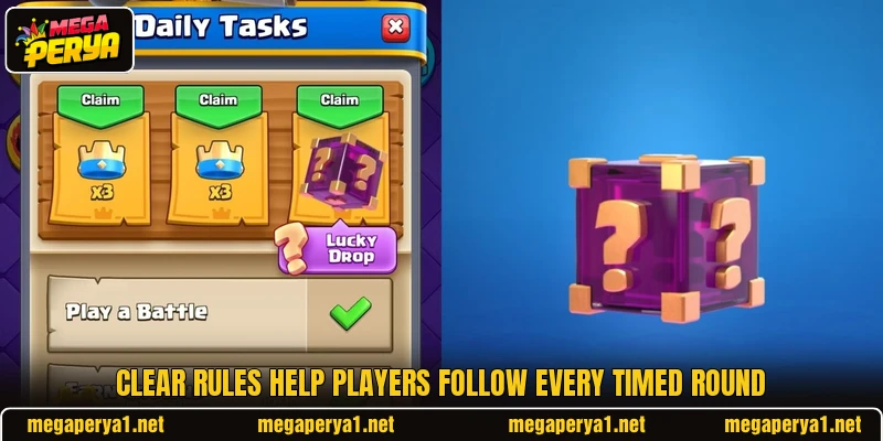 Clear rules help players follow every timed round