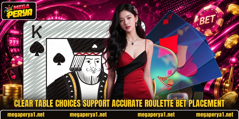 Clear table choices support accurate roulette bet placement Clear table choices support accurate roulette bet placement