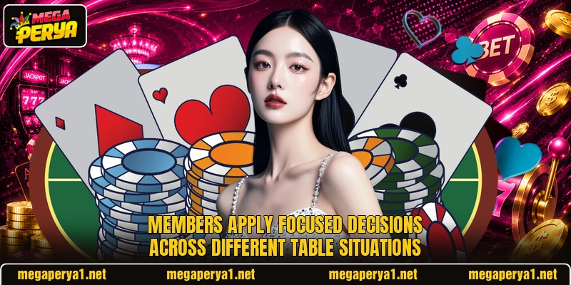 Members apply focused decisions across different table situations