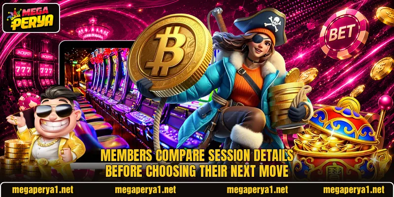 Members compare session details before choosing their next move Members compare session details before choosing their next move