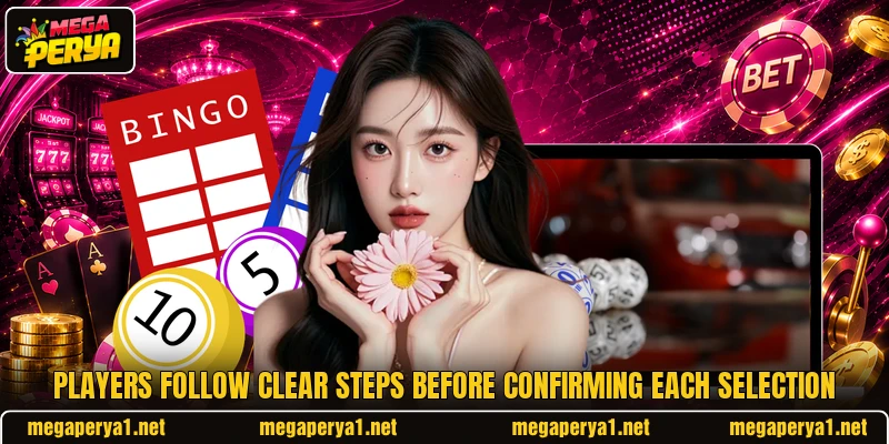 Players follow clear steps before confirming each selection