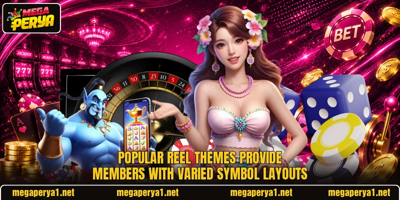 Popular reel themes provide members with varied symbol layouts