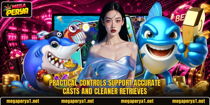 Practical controls support accurate casts and cleaner retrieves Practical controls support accurate casts and cleaner retrieves