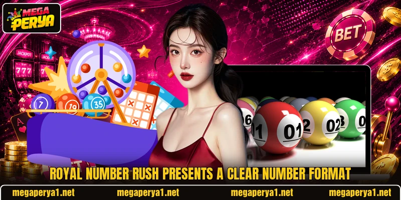 Royal Number Rush presents a clear number format