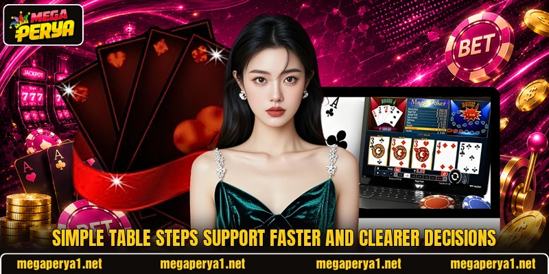 Simple table steps support faster and clearer decisions Simple table steps support faster and clearer decisions