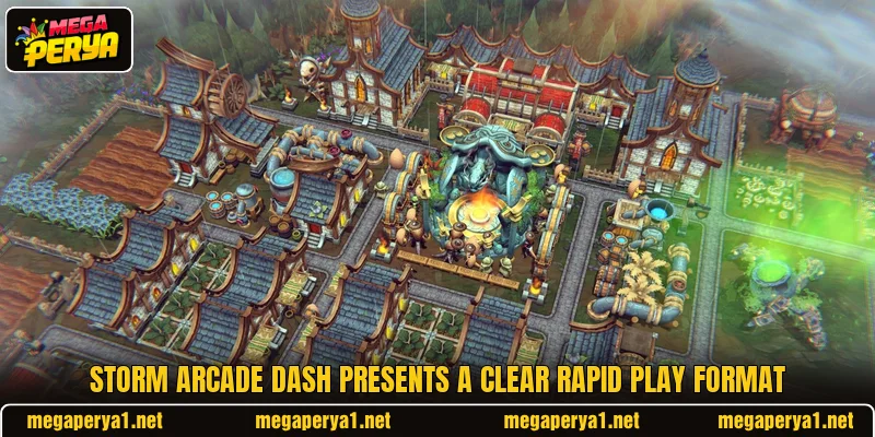 Storm Arcade Dash presents a clear rapid play format
